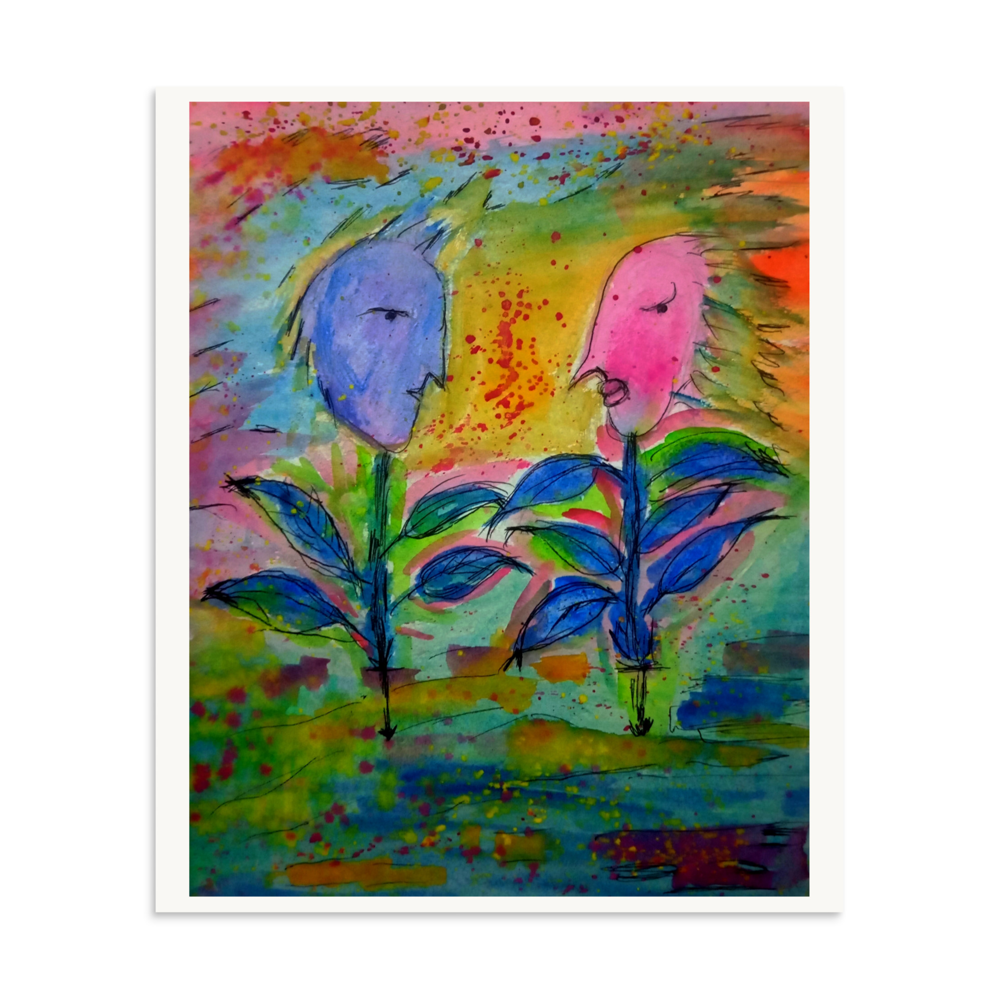 Abstract Flowers Faces - Image 5