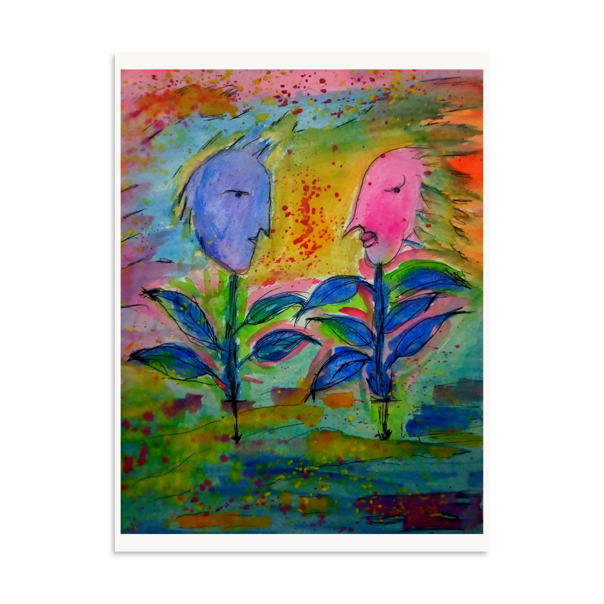 Abstract Flowers Faces - Image 6